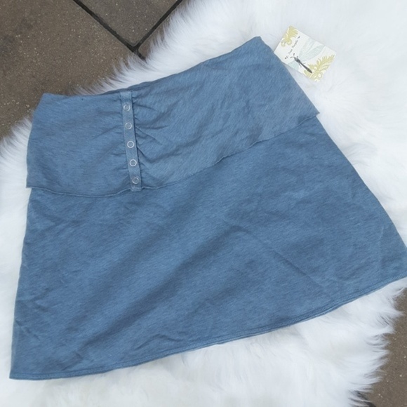 NWT Free People Fold-waist mini skirt sz S